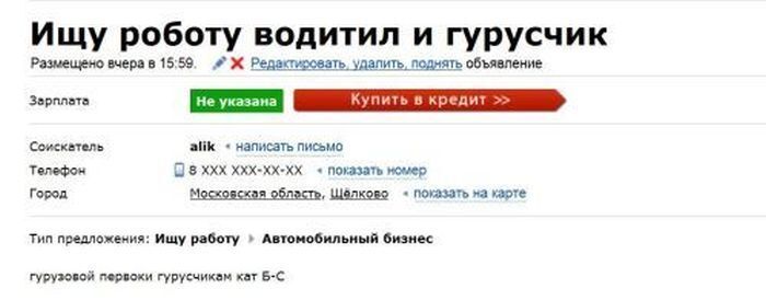 Резюме Junior’а